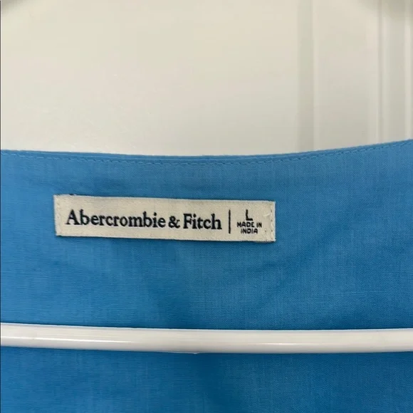 Abercrombie Blue Sleeveless V-Neck Midi Sundress - Picture 2 of 6